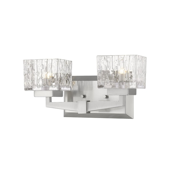 Z-Lite Rubicon 2 Light Vanity, Brushed Nickel & Clear 1927-2V-BN-LED - main